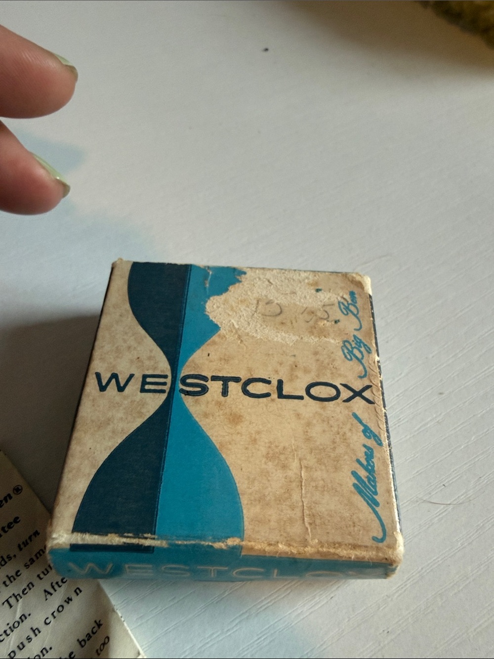 Westclox Vintage Pocket Watch with Green Dial - Picture 5 of 6